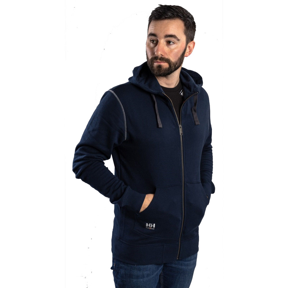 Helly Hansen Mens Oxford Full Zip Hooded Sweatshirt XL - Chest 45.5’