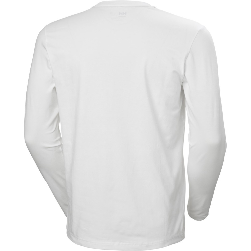 Helly Hansen Mens Logo Long Sleeve Cotton Work T Shirt M - Chest 39.5’ (100cm)