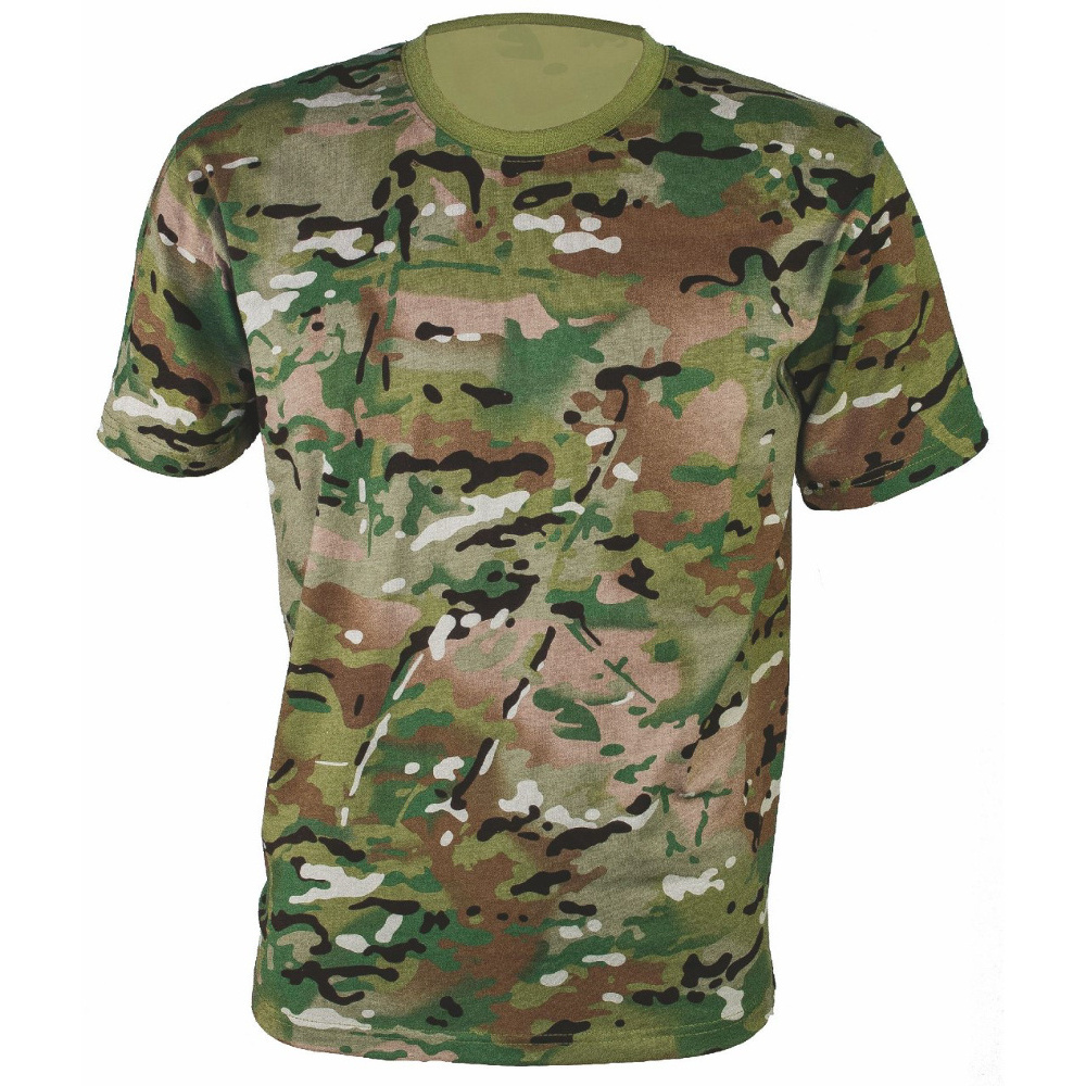 Highlander Mens Short Sleeve Cotton Military Camouflage T Shirt XXL - Chest 47-48’ (117-120cm)