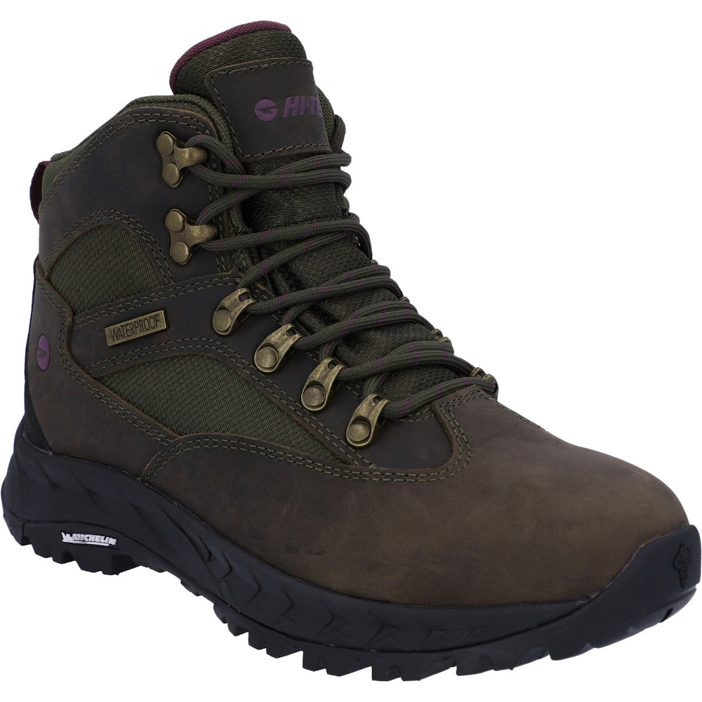 Hi Tec Womens Euro Trail Leather Waterproof Walking Boots UK Size 7 (EU 40)
