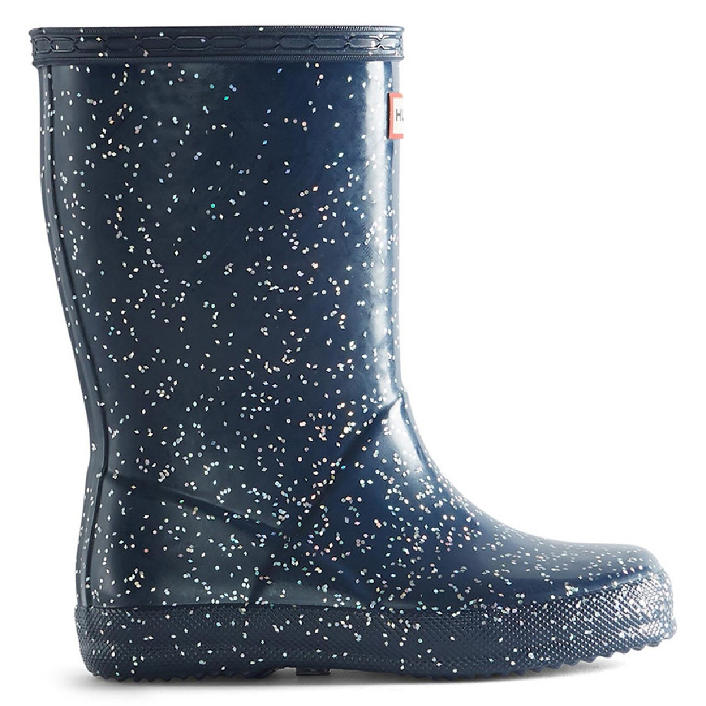 Hunter Girls First Class Giant Glitter Waterproof Rain Boots UK Size 1 (EU 33)