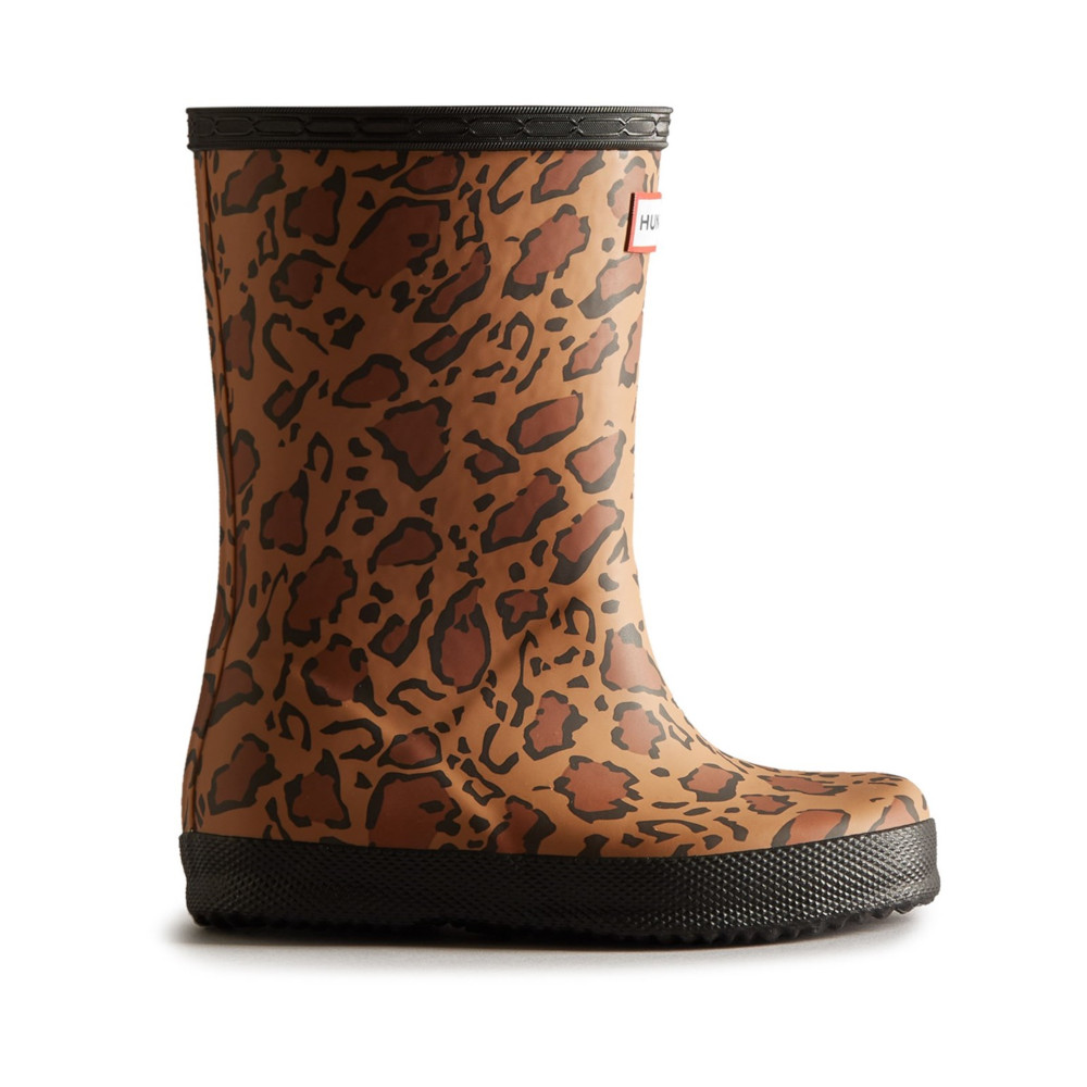 Hunter Womens Original Short Leopard Print Wellington Boots UK Size 7 (EU 40/41)