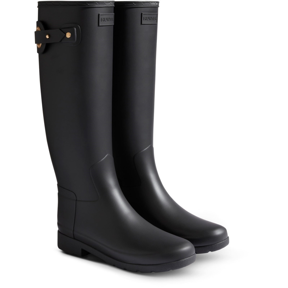 Hunter Womens Refined Tall Eyelet Buckle Wellington Boots UK Size 5 (EU 38)