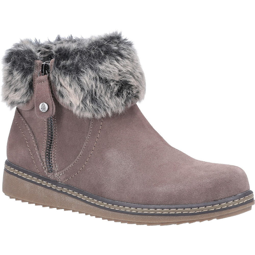 Hush Puppies Womens Penny Fur Collared Zip Up Ankle Boots UK Size 3 (EU 36)