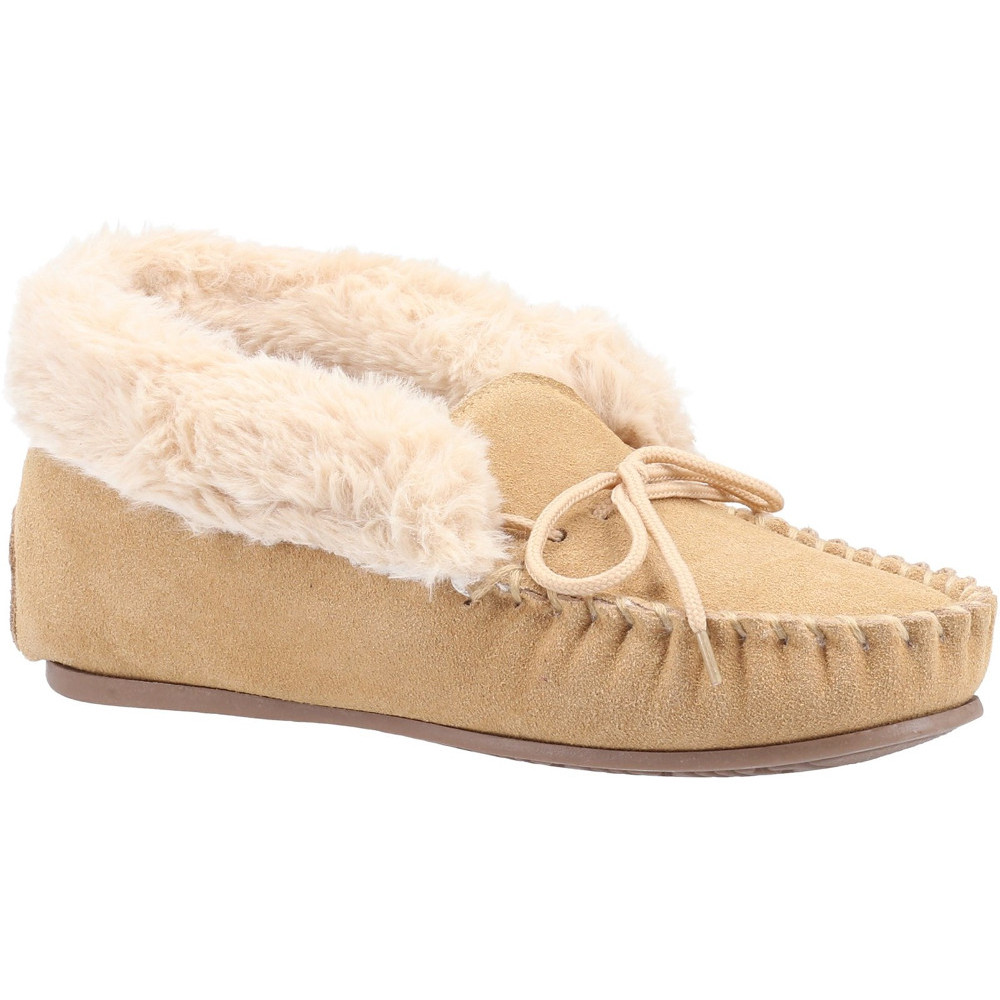 Hush Puppies Womens Philippa Slip On Faux Fur Suede Slippers UK Size 6 (EU 39)