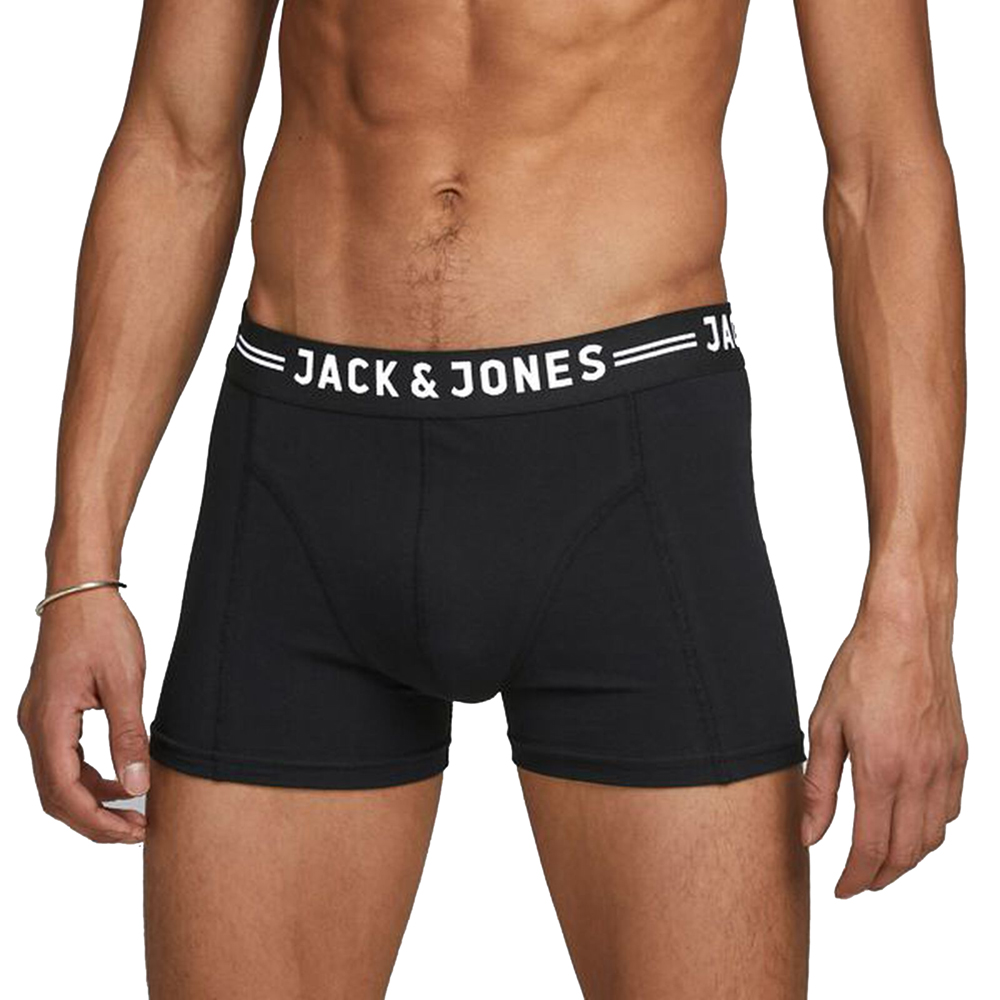 Jack & Jones Mens Sense 3 Pack Elasticated Boxer Shorts XL - Waist Size 38’ (96cm)