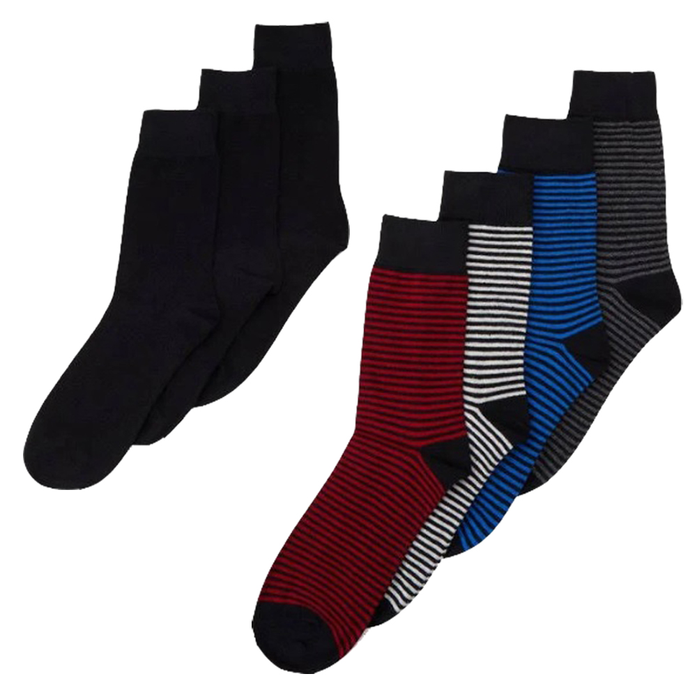 Jack & Jones Mens Jacseb 7 Pack Casual Socks One Size