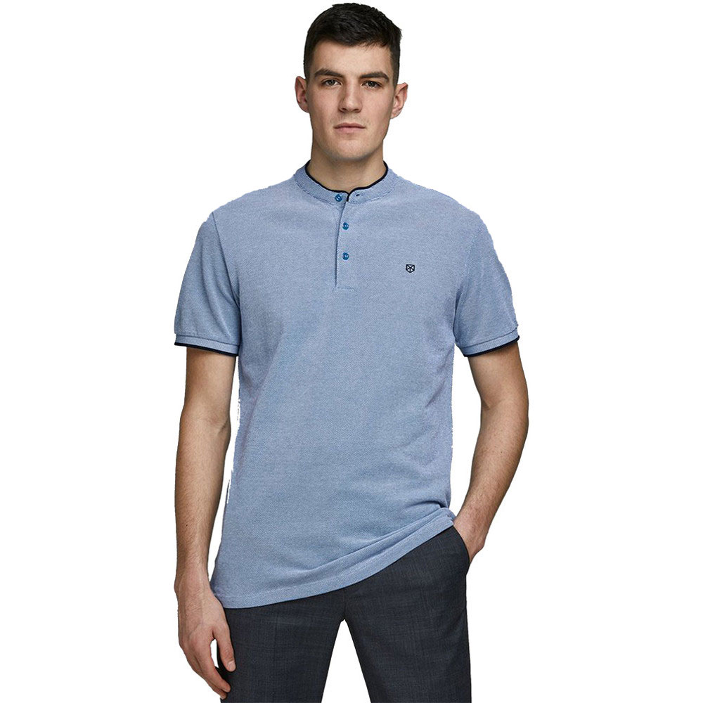 Jack & Jones Mens Mandarin Collar Regualr Fit Polo Shirt S - Chest Size 37’ (96cm)