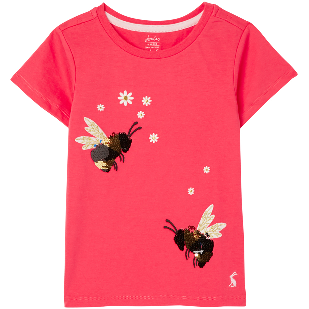 Product image of Joules Girls Astra Short Sleeve Crew Neck Jersey T Shirt 9 Years- Chest 27.2', (69cm)