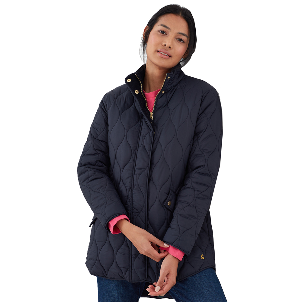 Joules Womens Rosedale Mid Length Warm Padded Quilted Coat UK 10- Chest 35’, (89cm)