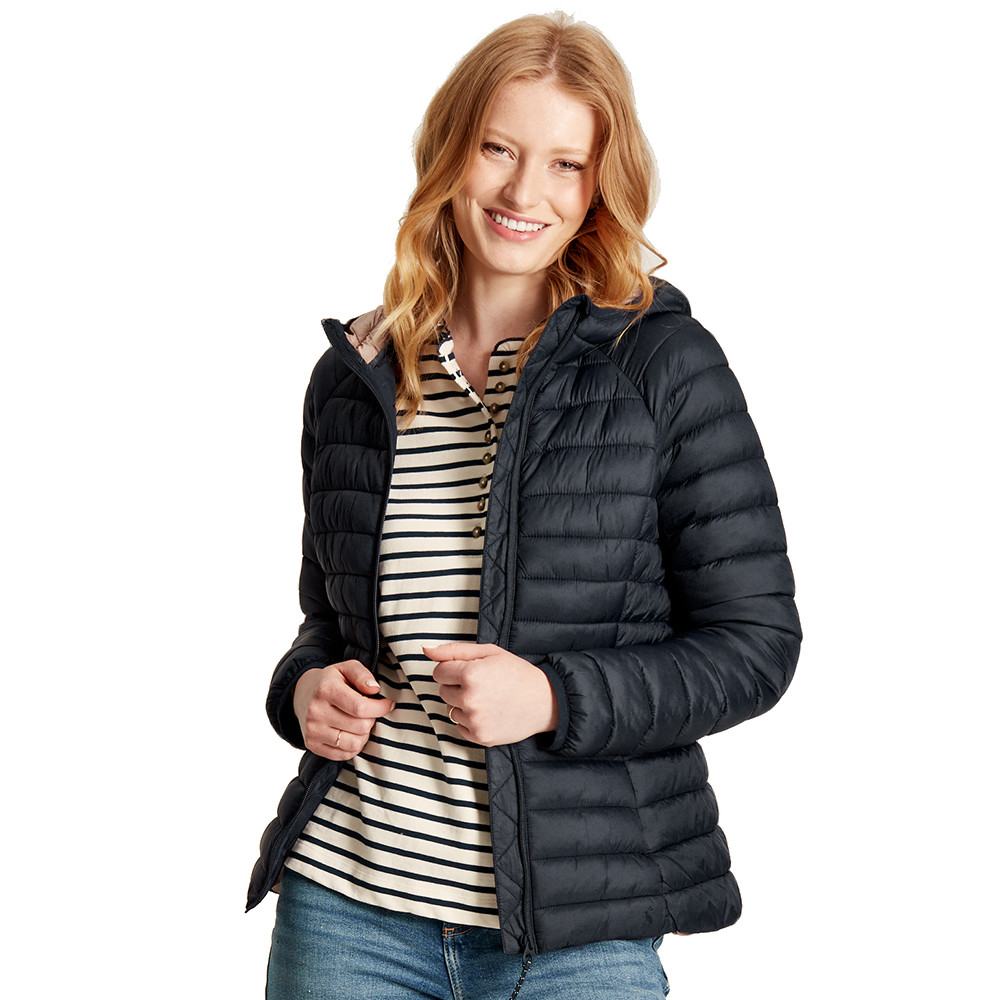 Joules Womens Bramley Padded Hooded Puffer Coat Jacket UK 12- Bust 37’ (94cm)