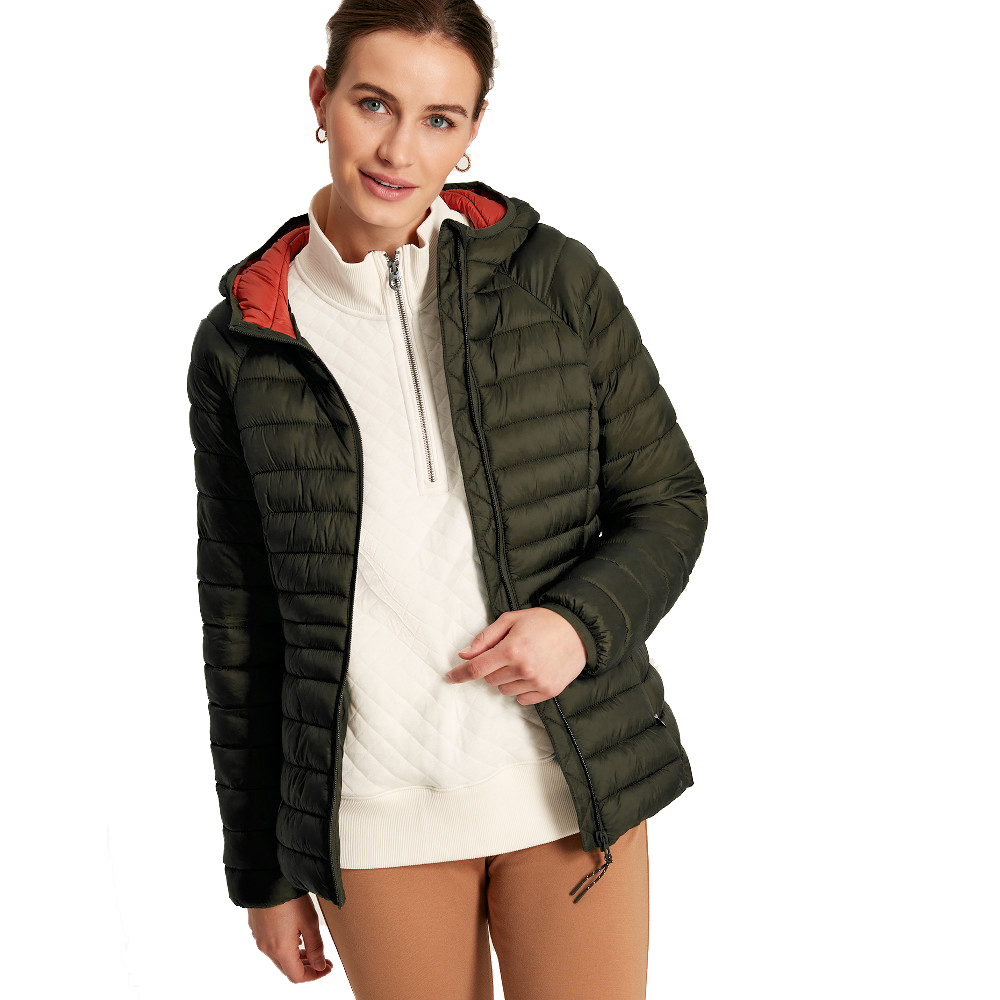 Joules Womens Bramley Padded Packable Hooded Puffer Coat UK 16- Bust 42’ (106cm)