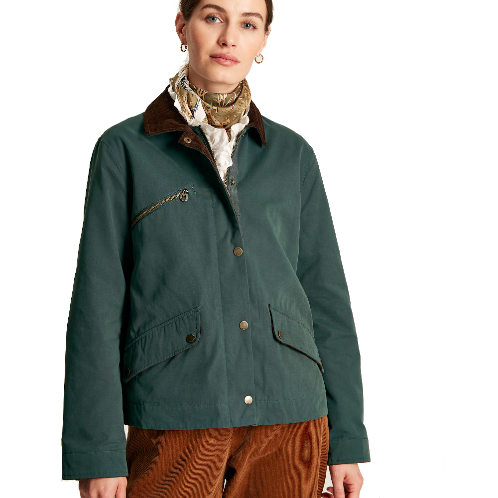 Joules Womens Belfield Cropped Wax Country Coat UK 10- Bust 35’ (89cm)