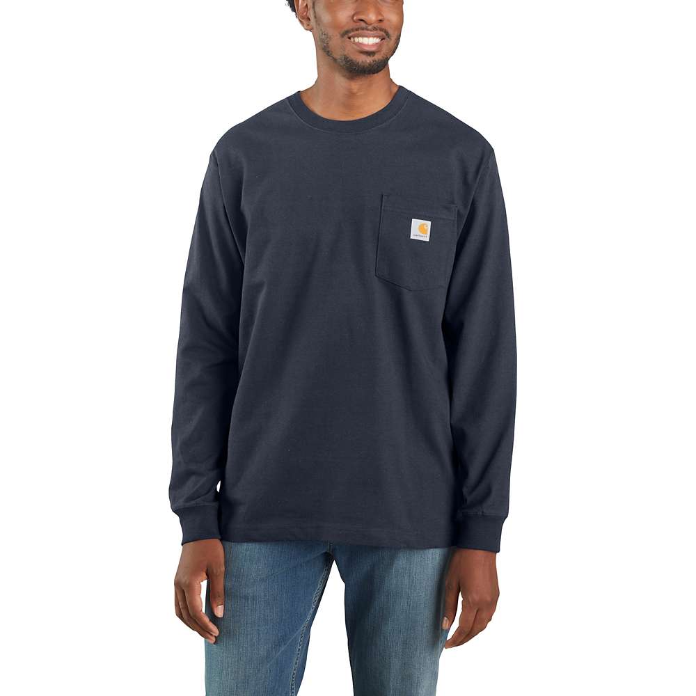 Carhartt Mens Workwear Pocket T Shirt Long Sleeve T Shirt XXL - Chest 50-52’ (127-132cm)