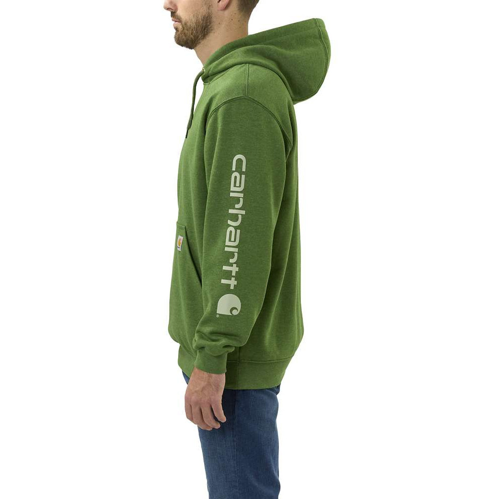 Carhartt Mens Polycotton Stretchable Sleeve Logo Hooded Sweatshirt Top S - Chest 34-36’ (86-91cm)