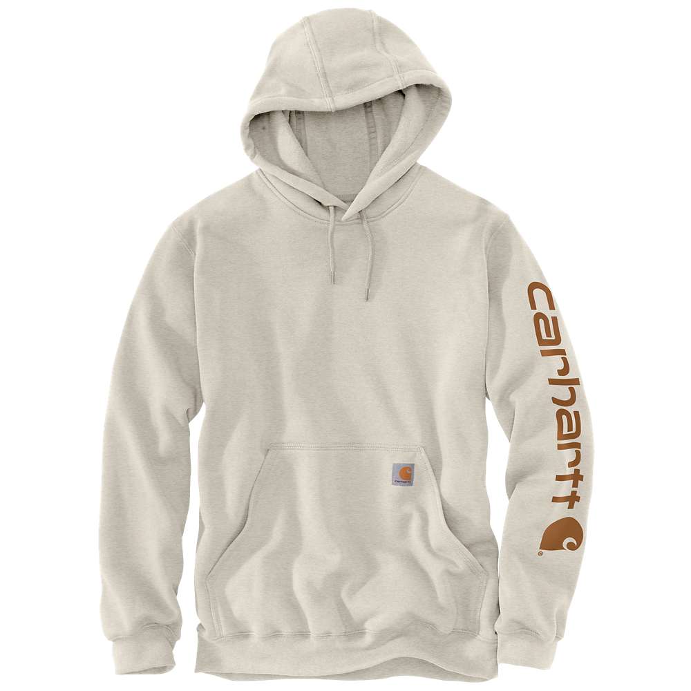 Carhartt Mens Polycotton Stretchable Sleeve Logo Hooded Sweatshirt Top L - Chest 42-44’ (107-112cm)
