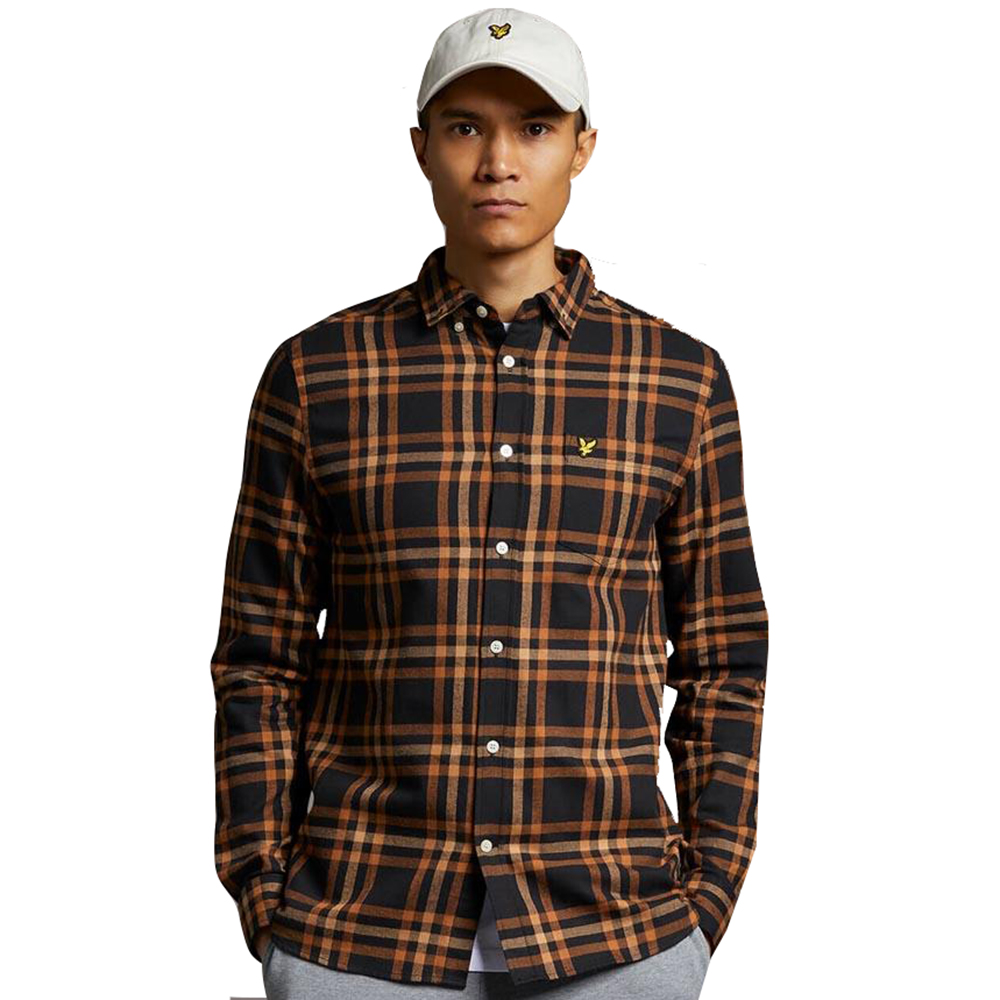 Lyle & Scott Mens Check Flannel Long Sleeve Casual Shirt S - Chest 36-38’ (91-96cm)