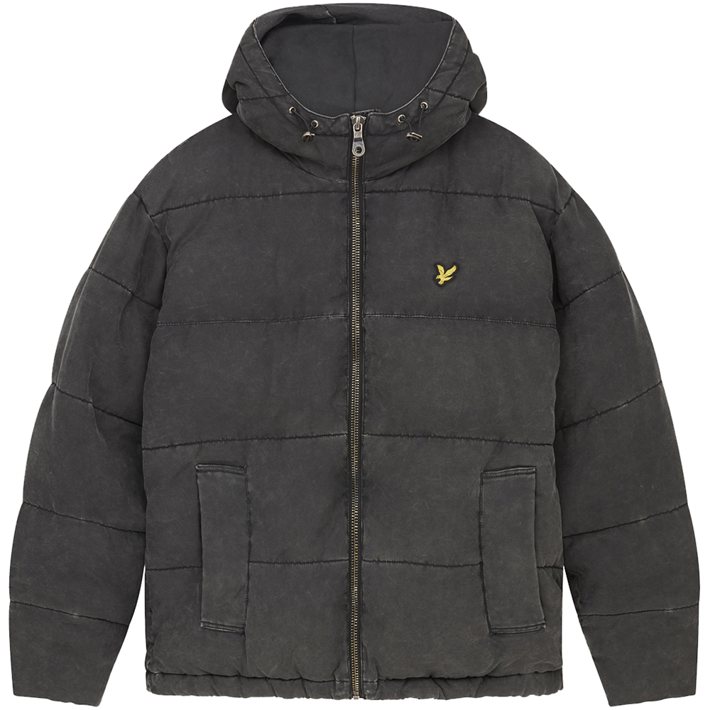 Lyle & Scott Mens Washed Wadded Hooded Insulated Jacket S - Chest 36-38’ (91-96cm)