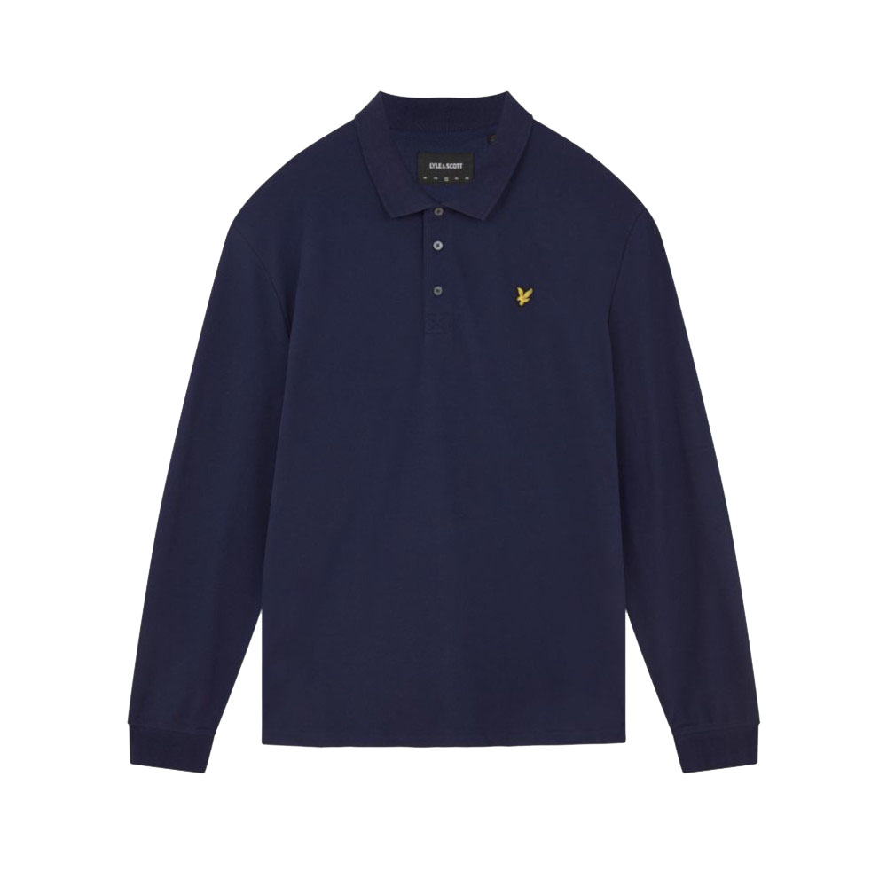 Lyle & Scott Mens Long Sleeve Collared Polo Shirt L - Chest 40-42’ (101-106cm)