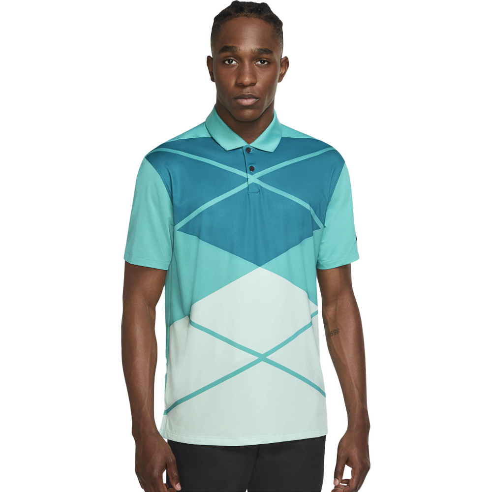 Nike Mens Vapor Argyle Print Golf Polo Shirt L - Chest 41/44’