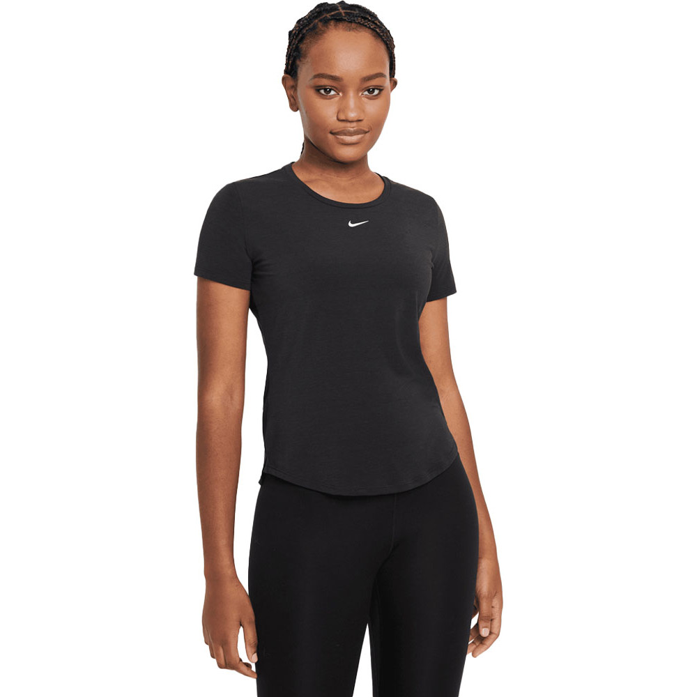 Nike Womens One Luxe Dri-FIT Short Sleeve Standard Fit Top XS - UK Size 8
