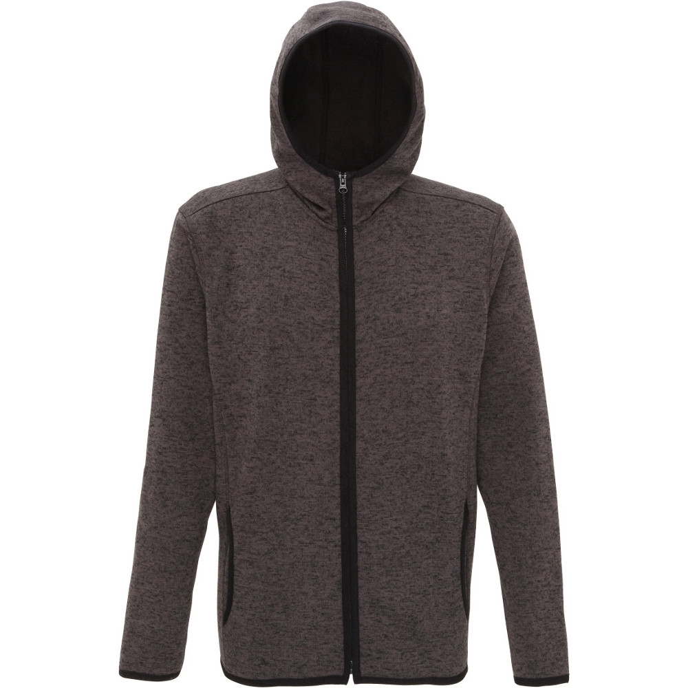 Outdoor Look Mens Melange Hooded Knit Fleece Full Zip Jacket S - Chest Size 34’