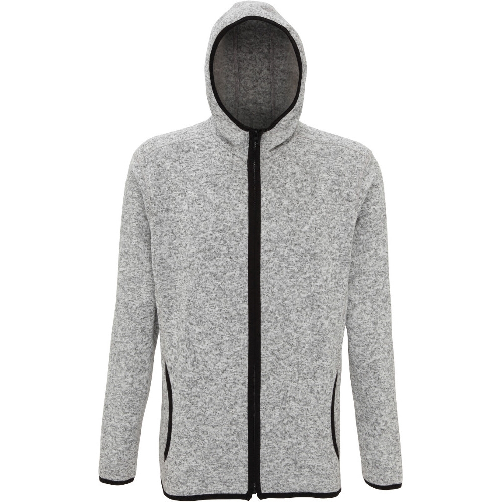 Outdoor Look Mens Melange Hooded Knit Fleece Full Zip Jacket L - Chest Size 42’