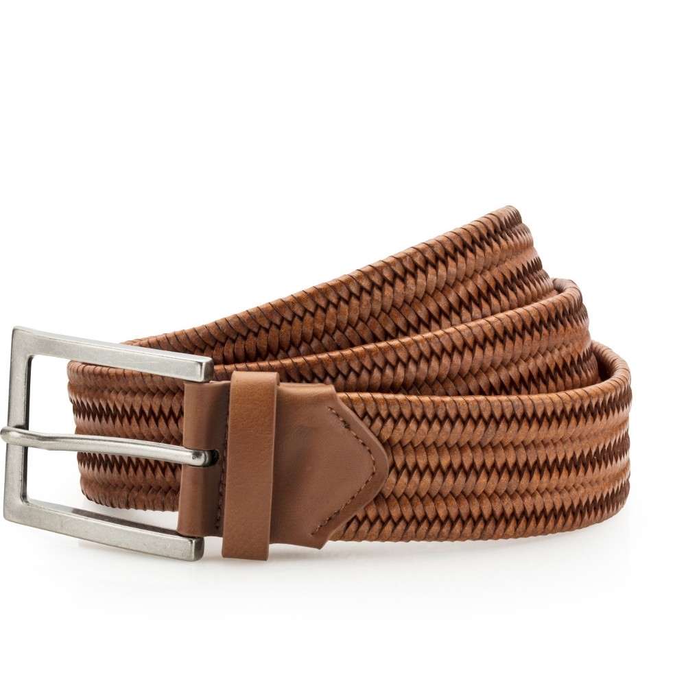Outdoor Look Mens Leather Adjustable Braid Belt One Size