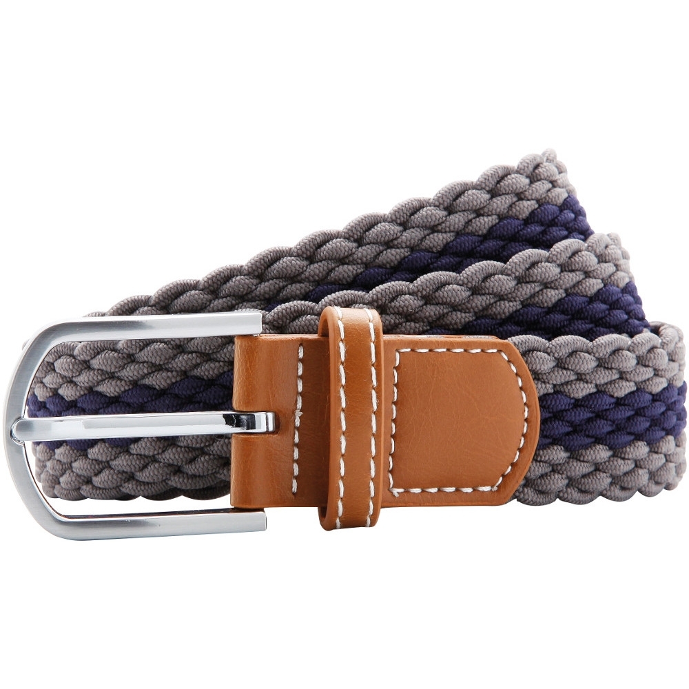 Outdoor Look Mens Two Coloured Stripe Braid Stretch Belt One Size