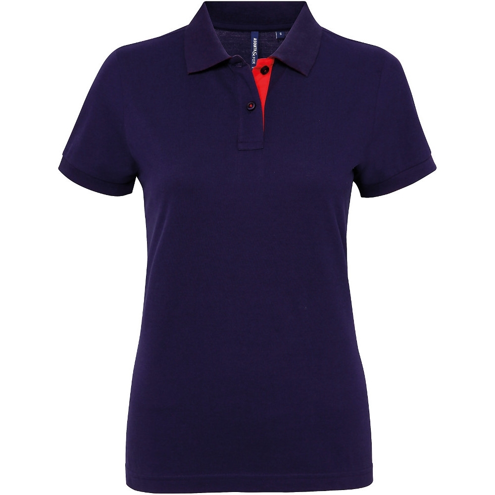 Outdoor Look Womens Fitted Contrast Polo Shirt S - UK Size 10
