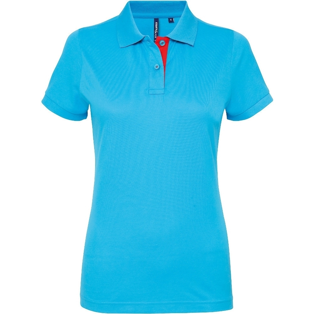 Outdoor Look Womens Fitted Contrast Polo Shirt M - UK Size 12