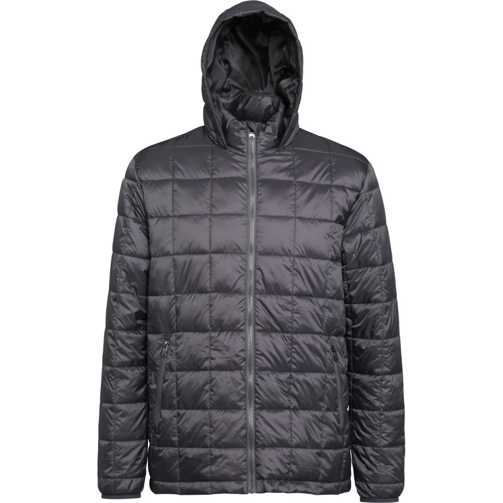 Outdoor Look Mens Box Quilt Lightweight Warm Hooded Jacket 2XL- Chest 48’