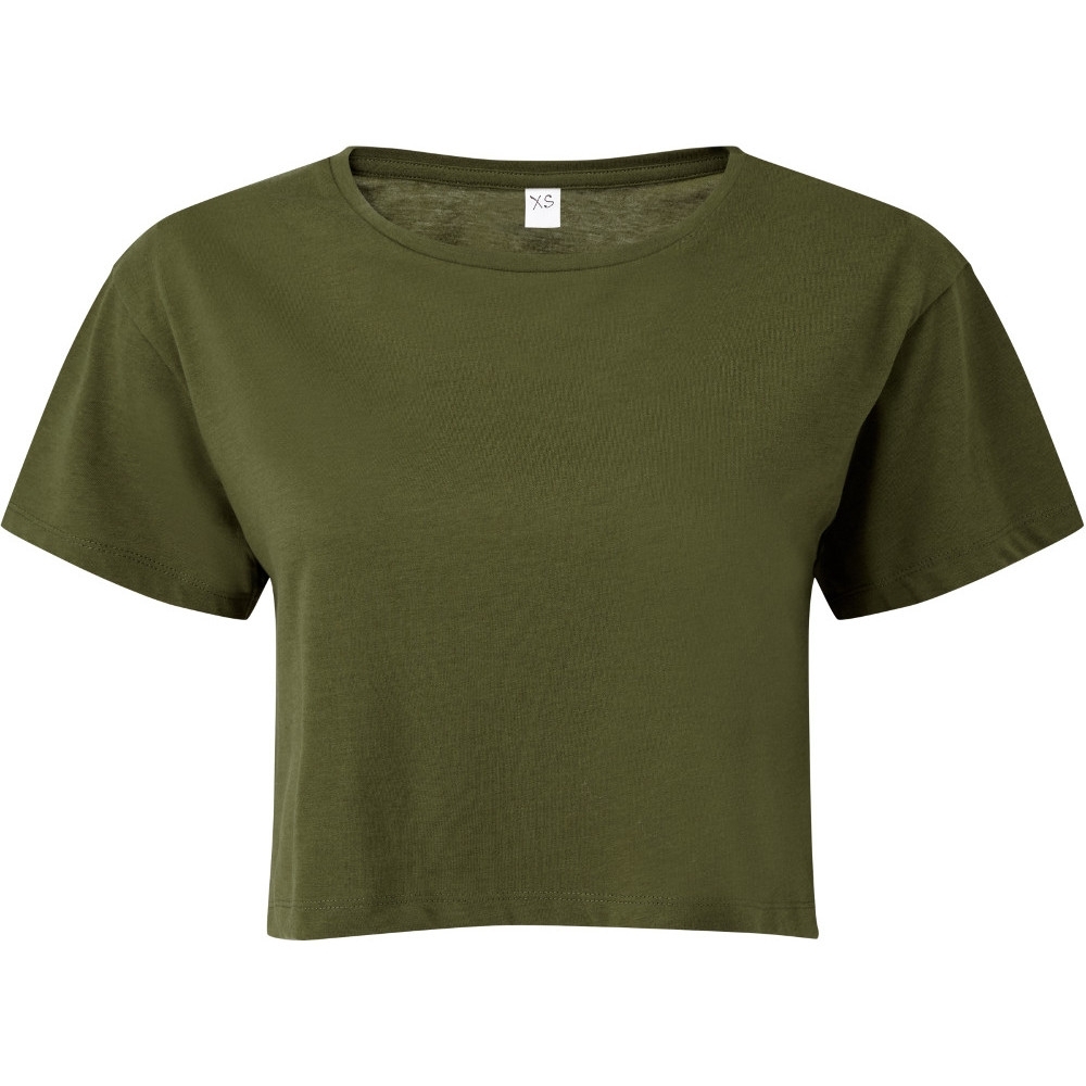 Product image of Outdoor Look Womens Short Sleeve Soft Touch Cotton Crop Top XXS- UK Size 6