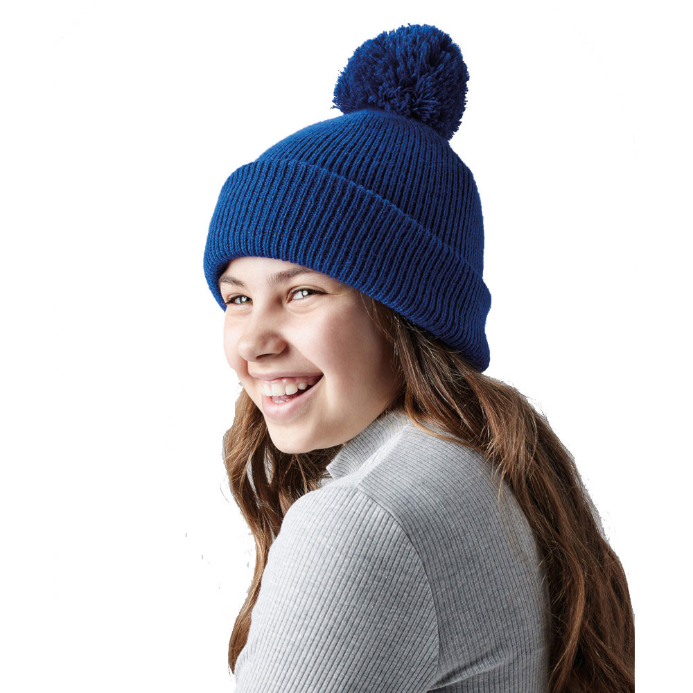 Outdoor Look Kids Reflective Bobble Beanie Hat One Size
