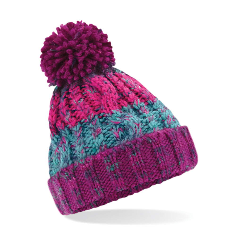 Product image of Outdoor Look Girls Corkscrew Pom Pom Beanie Hat One Size