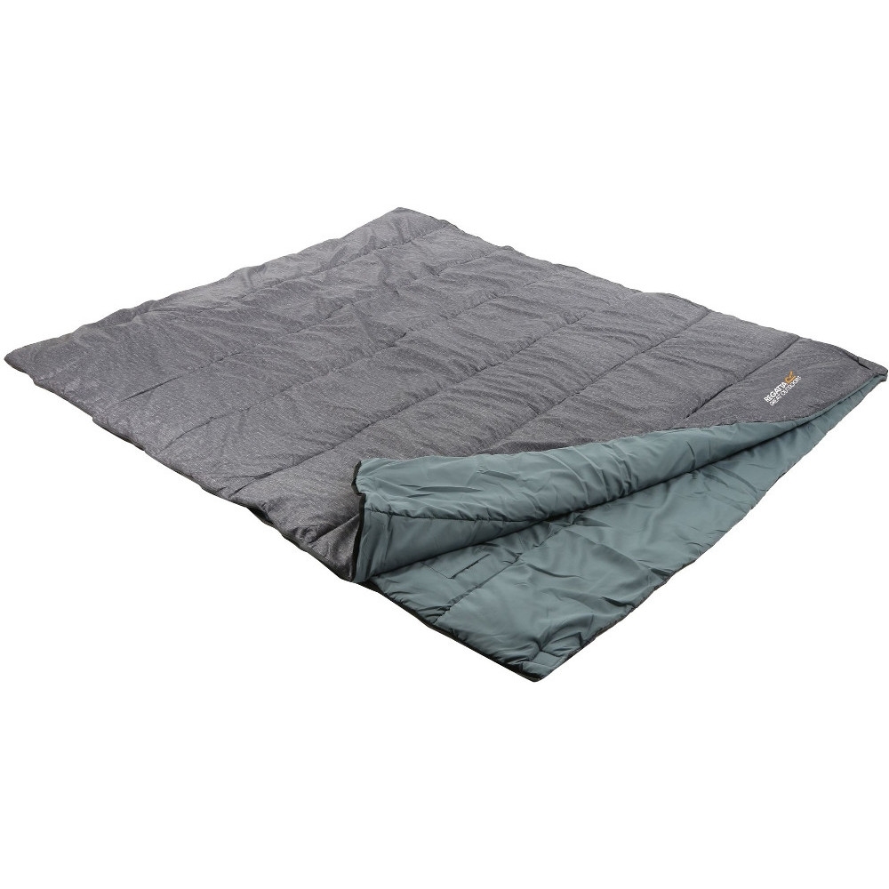 Image of Regatta Maui Polyester Lined Double Sleeping Bag Dark Grey Marl, Size: Sgl