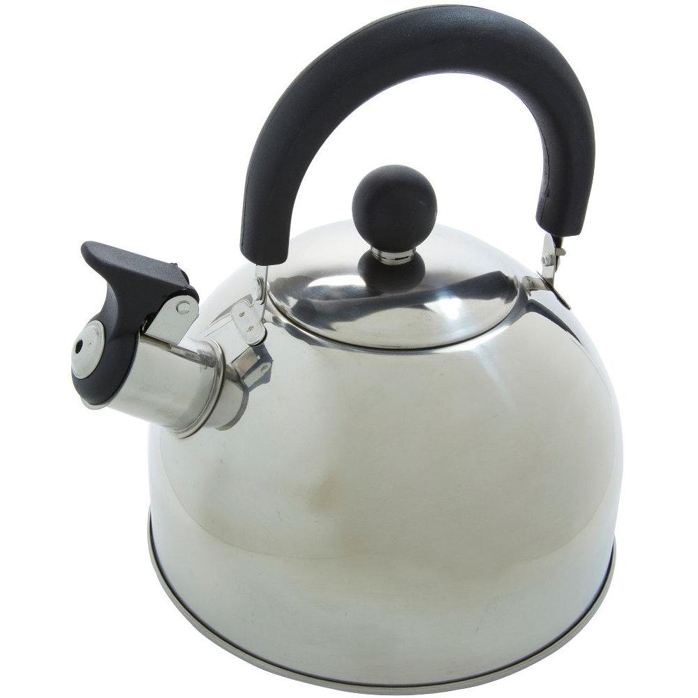 Regatta 2 Litre Stainless Steel Whistling Kettle Camping Kettle One Size