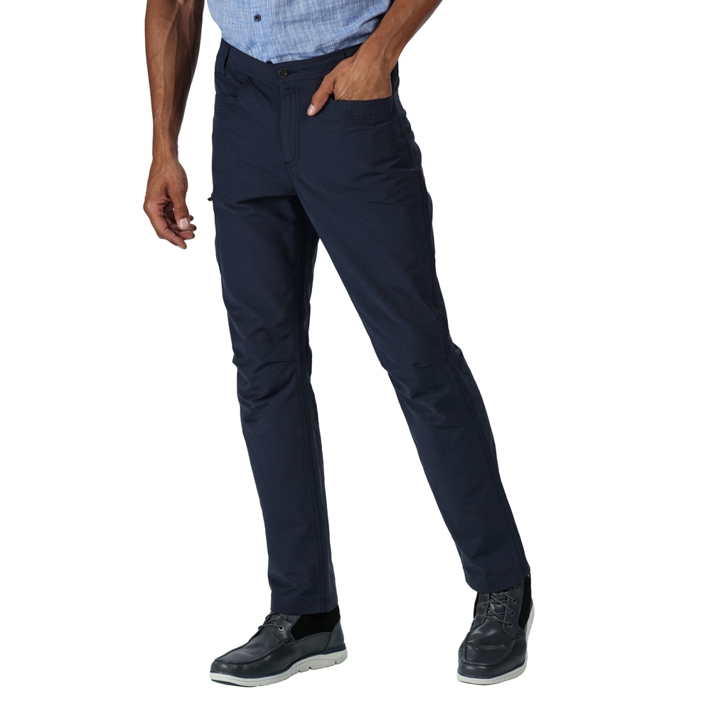 Regatta Mens Delgado Cotton Elasticated Walking Trouser 34 - Waist 34’ (86cm), Inside Leg 31’