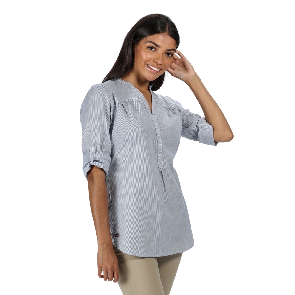 Regatta Womens Maelie Coolweave Cotton Long Sleeve Shirt 8 - Bust 32’ (81cm)