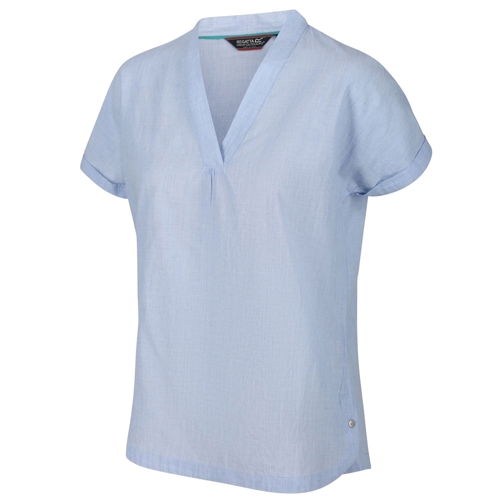 Regatta Womens Jacinda Short Sleeve V Neck Tunic Shirt Top 14 - Bust 38’ (97cm)