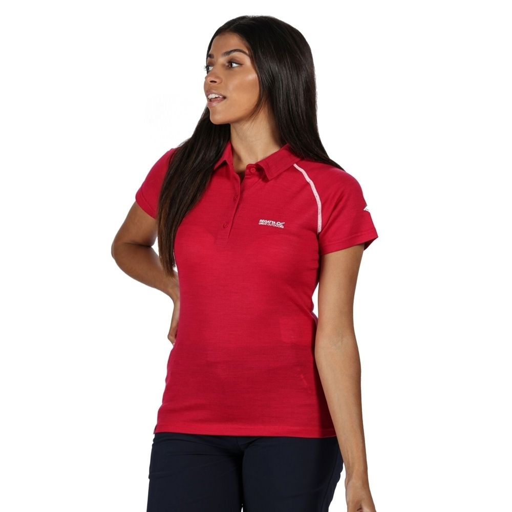 Regatta Womens Kalter Moisture Wicking Active Polo Shirt 18 - Bust 43’ (109cm)