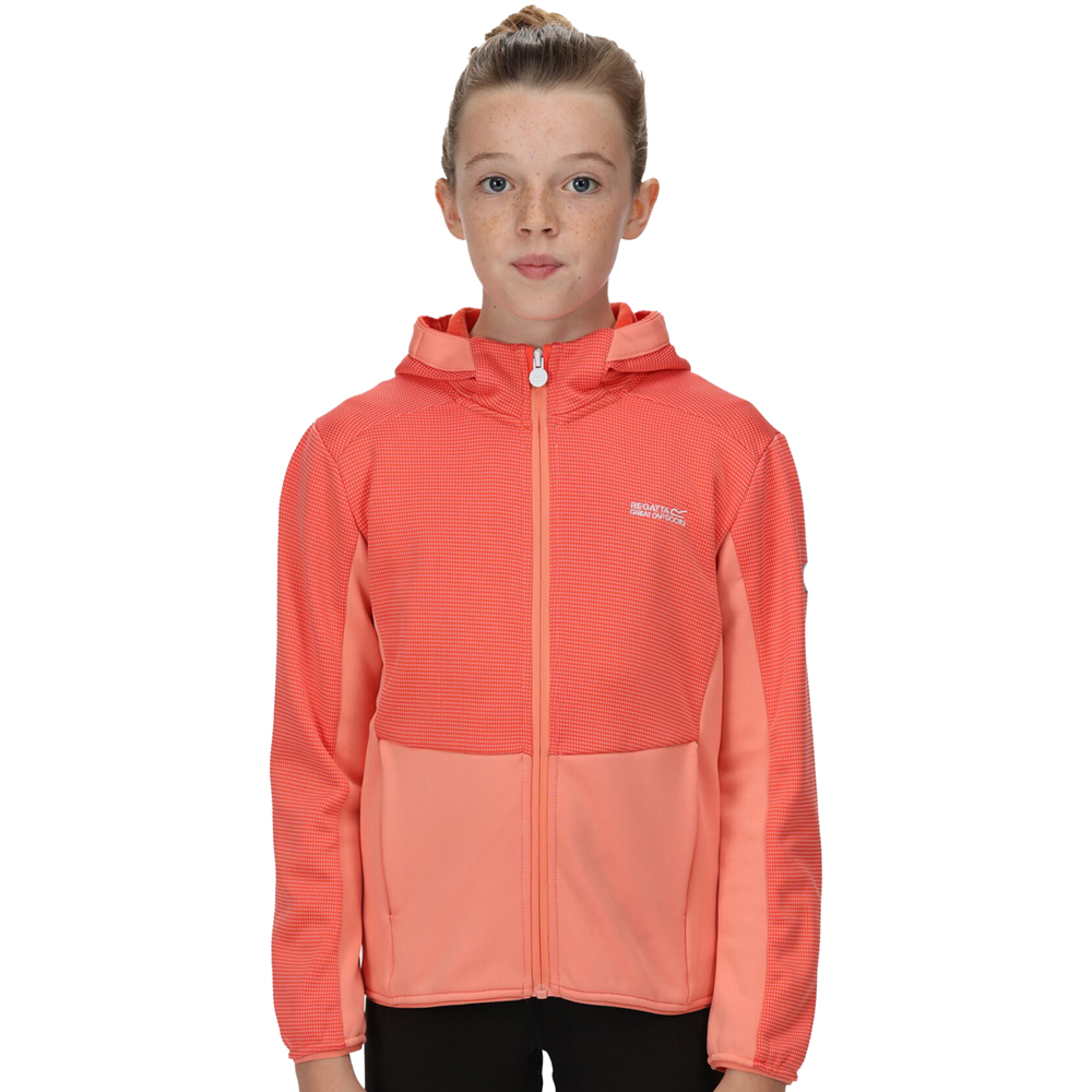 Regatta Girls Highton Full Zip Two Tone Fleece Jacket 5-6 Years - Chest 59-61cm (Height 110-116cm)