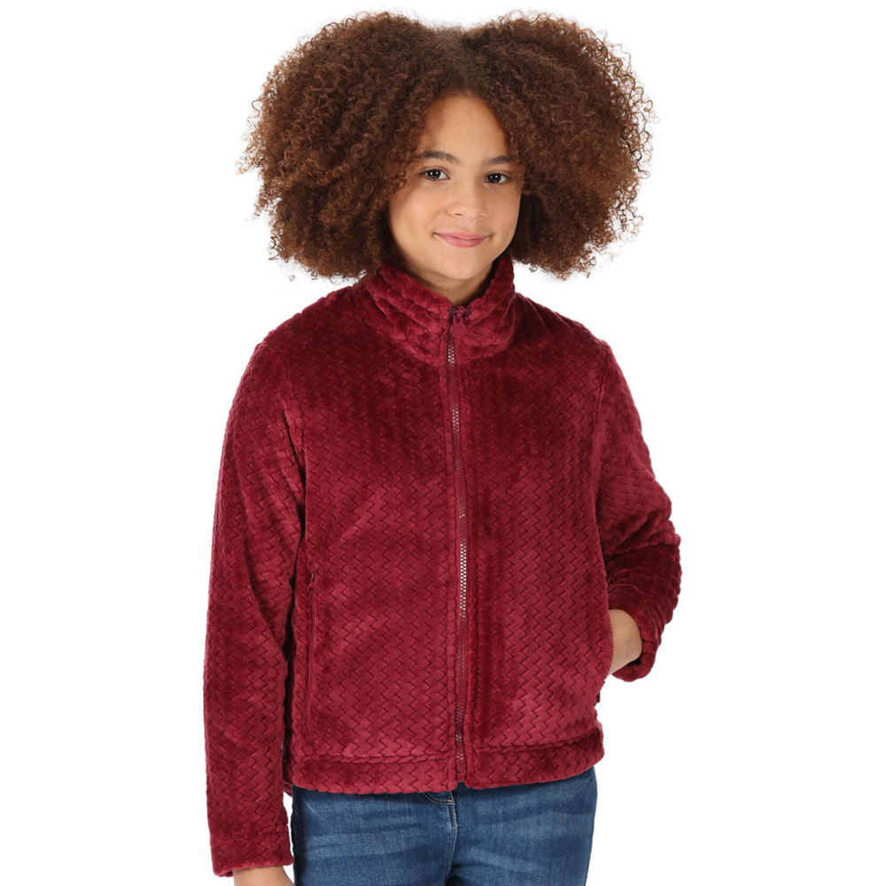 Regatta Girls Kallye Full Zip Fluffy Fleece Jacket 3-4 Years - Chest 55-57cm (Height 98-104cm)