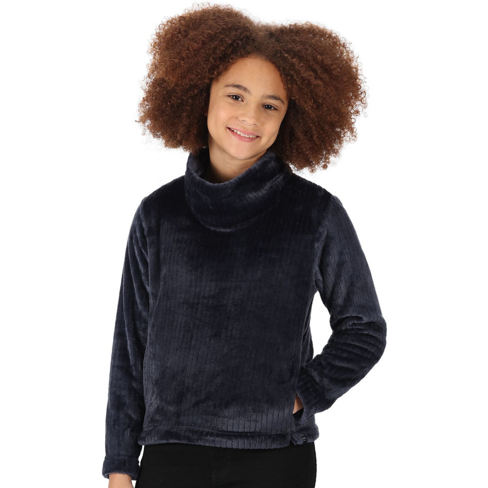 Regatta Girls Anwen Fluffy Fleece Dropped Hem Sweater 7-8 Years - Chest 63-67cm (Height 122-128cm)