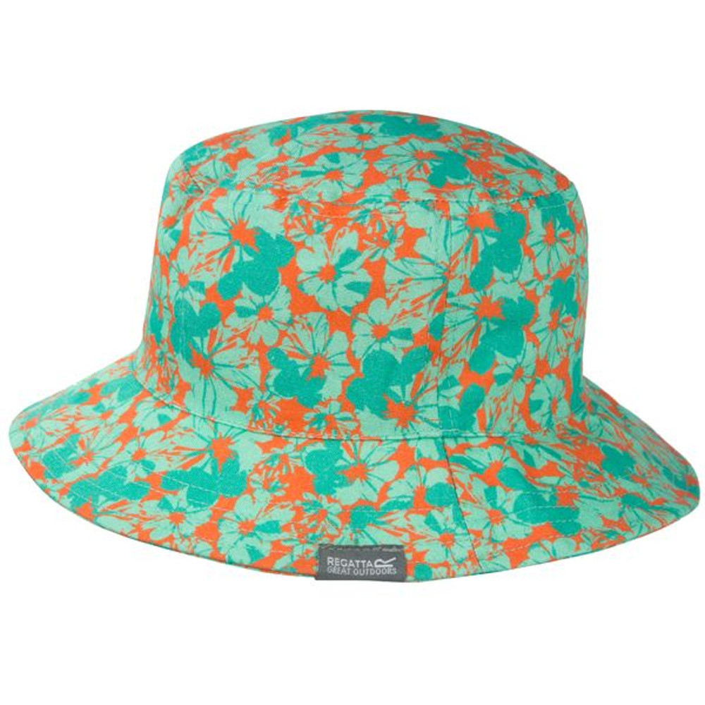 Regatta Boys & Girls Cruze II Cotton Wide Brim Summer Bucket Hat 7 Years