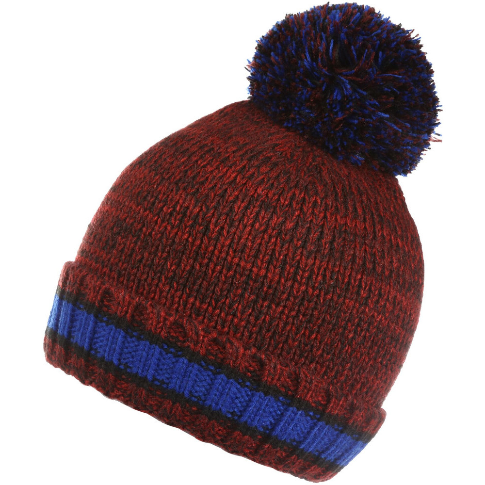 Product image of Regatta Boys Davin IV Knitted Fleece Lined Bobble Beanie Hat Age 11-13