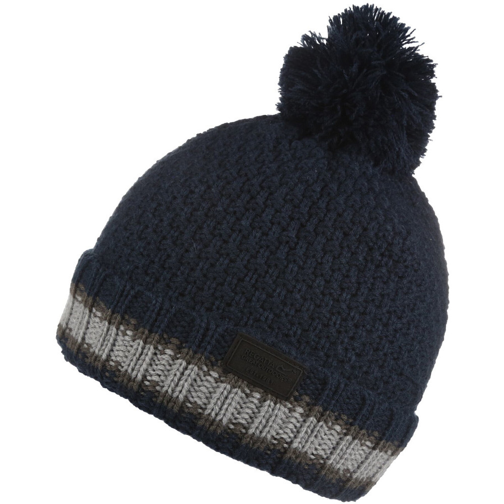 Product image of Regatta Boys Davin V Fleece Lined Pom Pom Beanie Hat 4-6 Years