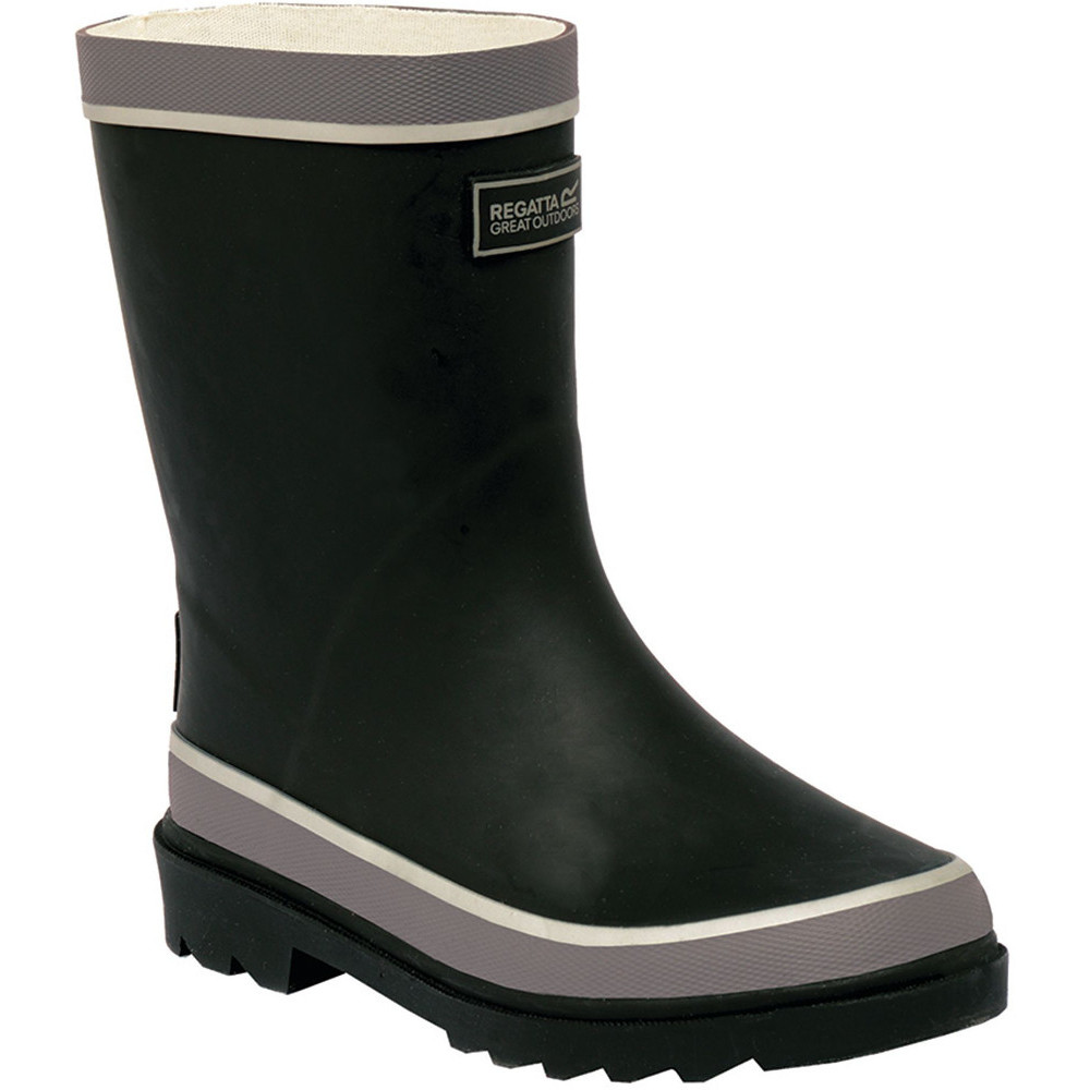 Regatta Boys & Girls Foxfire Welly Reflective Rubber Wellington Boots UK Size 2 (EU 34)