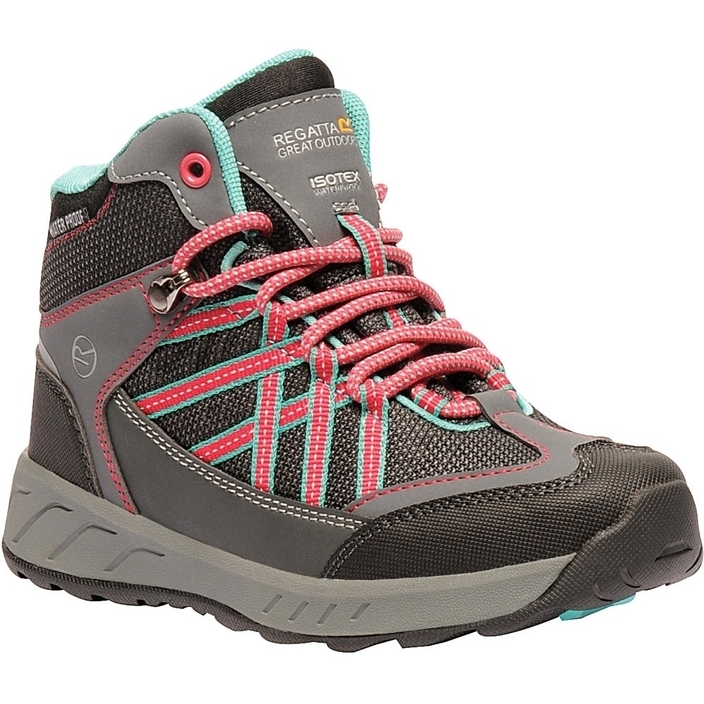 Regatta Boys & Girls Samaris Mid Waterproof Isotex Hiking Boots UK Size 4 (EU 37)