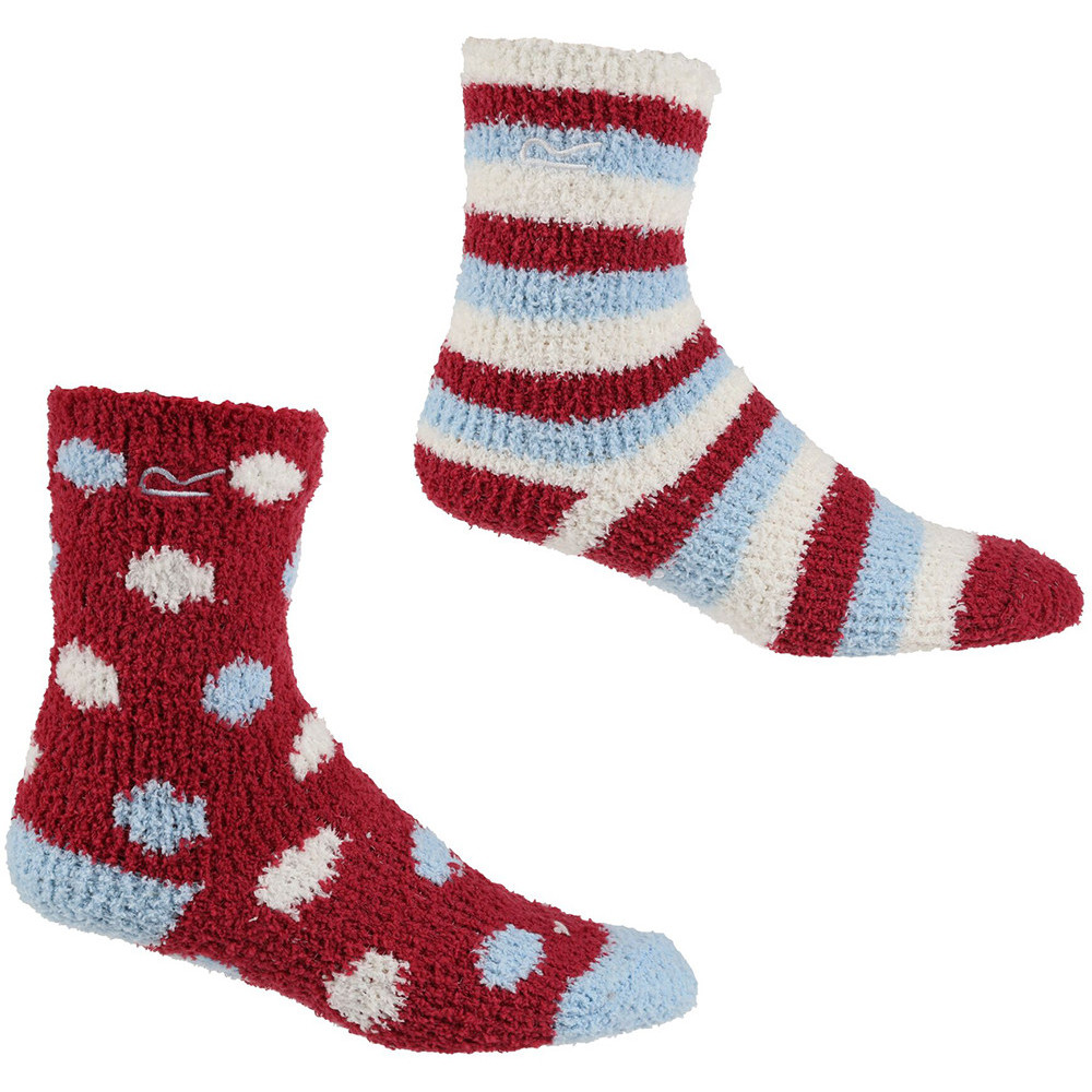 Product image of Regatta Girls 2 Pack Stretch Comfort Cosy Socks UK Size 10-12